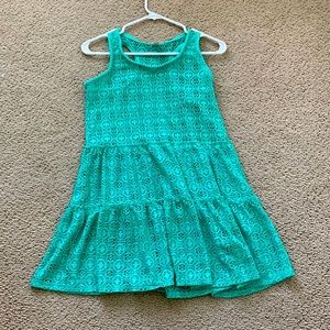 Girls Cat and Jack sea foam green pool dress. Size 10/12.